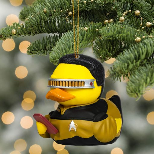 Gearhumans 3D S.T S.T Geordi La Forge Cosplaying Duck Custom Ornament