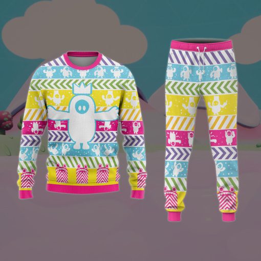 Gearhumans 3D Offical Fall Guys Christmas Custom Ugly Long sleeve - Image 8