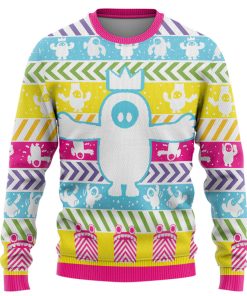 Gearhumans 3D Offical Fall Guys Christmas Custom Ugly Long sleeve