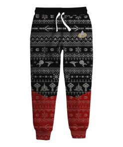 Gearhumans 3D S.T The Next Generation 1987 Red Ugly Christmas Custom Kid Sweatpants