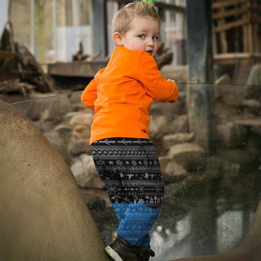 Gearhumans 3D S.T The Next Generation 1987 Blue Ugly Christmas Custom Kid Ugly Long Sleeve - Image 7