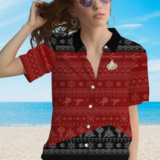Gearhumans 3D S.T The Next Generation 1987 Red Ugly Christmas Custom Hawaii Shirt 15 Gearhumans 3D S.T The Next Generation 1987 Red Ugly Christmas Custom Hawaii Shirt - Image 15