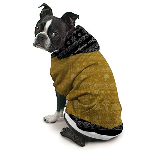 Gearhumans 3D S.T The Next Generation 1987 Yellow Ugly Christmas Custom Pet Hoodie - Image 2