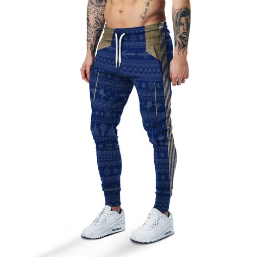 Gearhumans 3D S.T Discovery 2017 Present Ugly Christmas Custom Sweatpants - Image 2