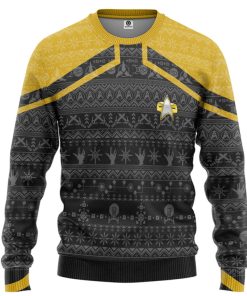 Gearhumans 3D S.T Picard 2020 Yellow Ugly Christmas Custom Ugly Long Sleeve
