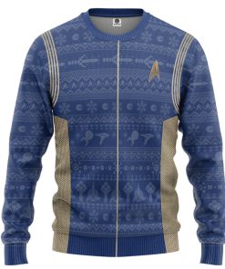 Gearhumans 3D S.T Discovery 2017 Present Ugly Christmas Custom Ugly Long Sleeve