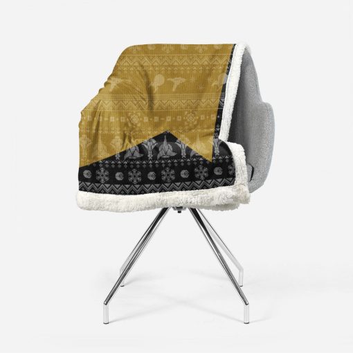 Gearhumans 3D S.T The Next Generation 1987 Yellow Ugly Christmas Custom Blanket - Image 2
