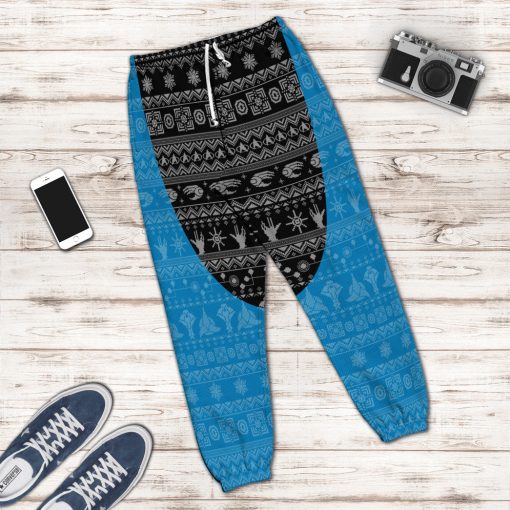 Gearhumans 3D S.T The Original Series 1966 1969 Blue Ugly Christmas Custom Sweatpants