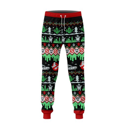 Gearhumans 3D Ghostbuster Christmas Edition Custom Ugly Long sleeve - Image 2