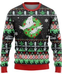 Gearhumans 3D Ghostbuster Christmas Edition Custom Ugly Long sleeve