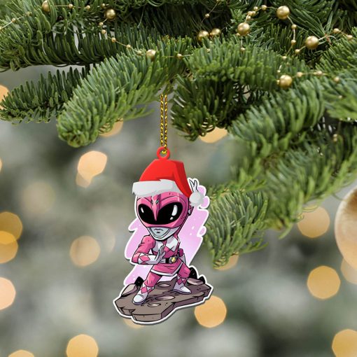 Gearhumans 3D Chibi Mighty Morphin Pink Power Ranger Custom Christmas Ornament 2 Gearhumans 3D Chibi Mighty Morphin Pink Power Ranger Custom Christmas Ornament - Image 2