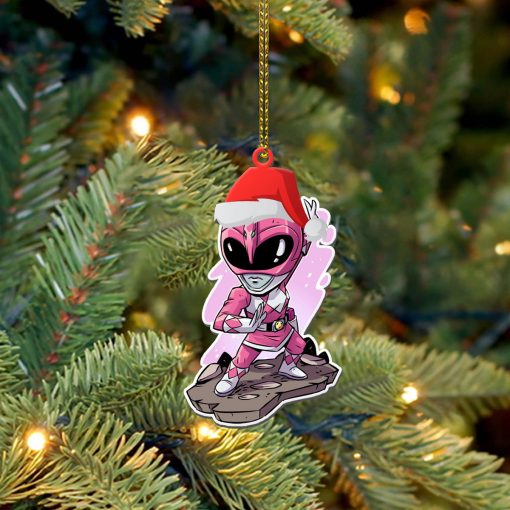Gearhumans 3D Chibi Mighty Morphin Pink Power Ranger Custom Christmas Ornament 5 Gearhumans 3D Chibi Mighty Morphin Pink Power Ranger Custom Christmas Ornament - Image 5