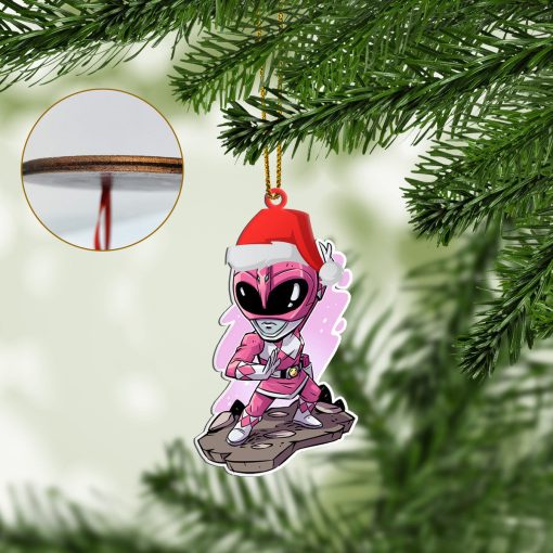 Gearhumans 3D Chibi Mighty Morphin Pink Power Ranger Custom Christmas Ornament 4 Gearhumans 3D Chibi Mighty Morphin Pink Power Ranger Custom Christmas Ornament - Image 4