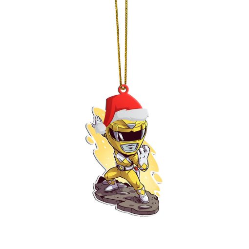 Gearhumans 3D Chibi Mighty Morphin Yellow Power Ranger Custom Christmas Ornament 1 Gearhumans 3D Chibi Mighty Morphin Yellow Power Ranger Custom Christmas Ornament