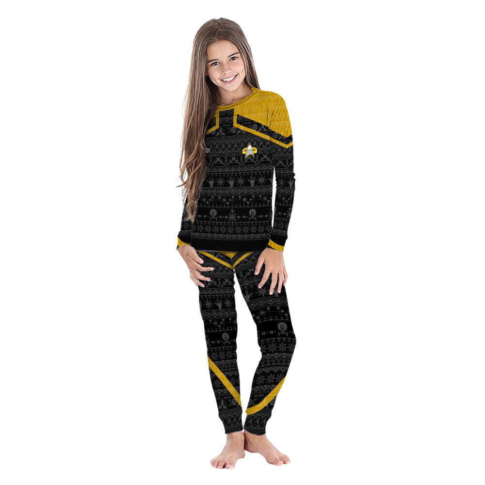 Gearhumans 3D S.T Picard 2020 Yellow Ugly Christmas Custom Pajamas Set 4 Gearhumans 3D S.T Picard 2020 Yellow Ugly Christmas Custom Pajamas Set - Image 4