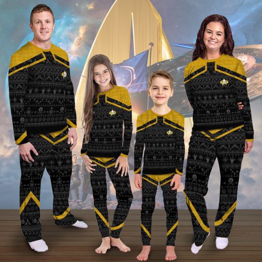 Gearhumans 3D S.T Picard 2020 Yellow Ugly Christmas Custom Pajamas Set 12 Gearhumans 3D S.T Picard 2020 Yellow Ugly Christmas Custom Pajamas Set
