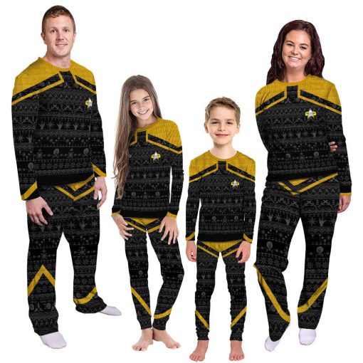 Gearhumans 3D S.T Picard 2020 Yellow Ugly Christmas Custom Pajamas Set 7 Gearhumans 3D S.T Picard 2020 Yellow Ugly Christmas Custom Pajamas Set
