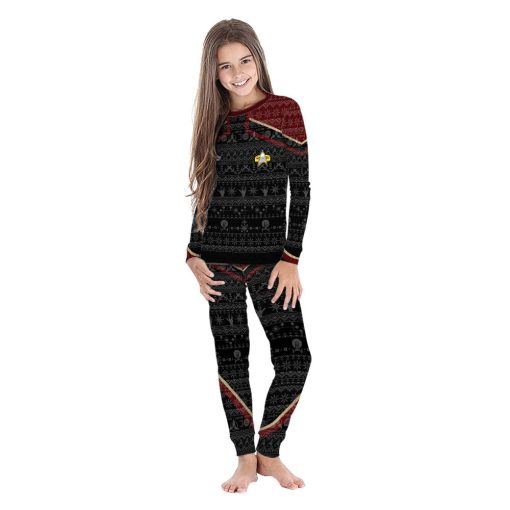 Gearhumans 3D S.T Picard 2020 Red Ugly Christmas Custom Pajamas Set - Image 4
