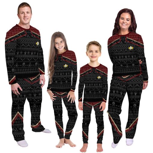 Gearhumans 3D S.T Picard 2020 Red Ugly Christmas Custom Pajamas Set