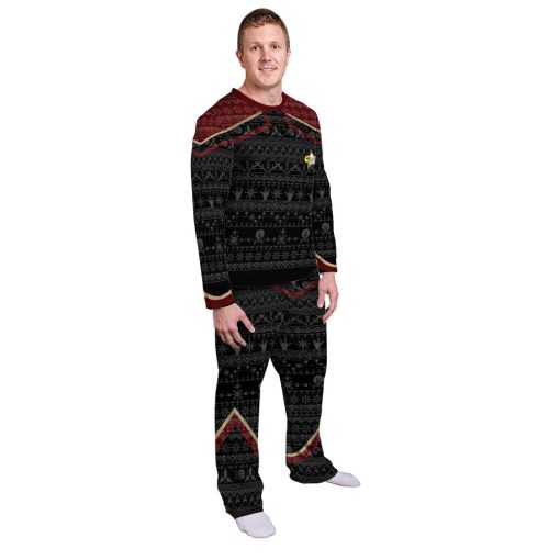 Gearhumans 3D S.T Picard 2020 Red Ugly Christmas Custom Pajamas Set - Image 5