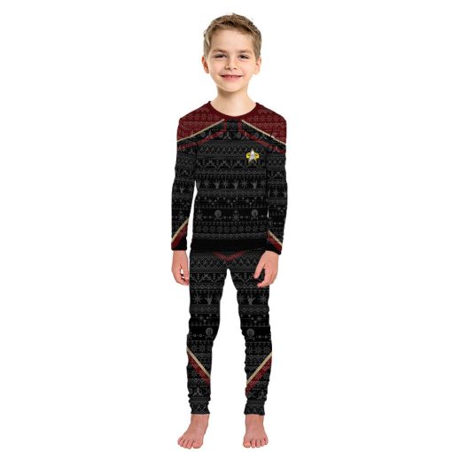 Gearhumans 3D S.T Picard 2020 Red Ugly Christmas Custom Pajamas Set - Image 2