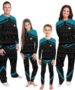 Gearhumans 3D S.T Picard 2020 Blue Ugly Christmas CustomPajamas Set