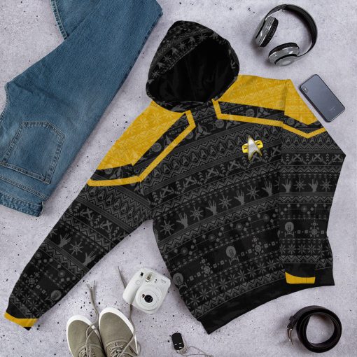 Gearhumans 3D S.T Picard 2020 Yellow Ugly Christmas Custom Hoodie Tshirt Apparel - Image 14