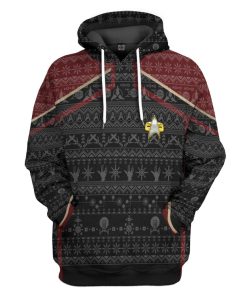 Gearhumans 3D S.T Picard 2020 Red Ugly Christmas Custom Hoodie Tshirt Apparel