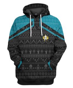 Gearhumans 3D S.T Picard 2020 Blue Ugly Christmas Custom Hoodie Tshirt Apparel