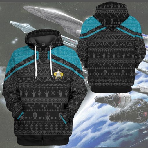 Gearhumans 3D S.T Picard 2020 Blue Ugly Christmas Custom Hoodie Tshirt Apparel 10 Gearhumans 3D S.T Picard 2020 Blue Ugly Christmas Custom Hoodie Tshirt Apparel - Image 10