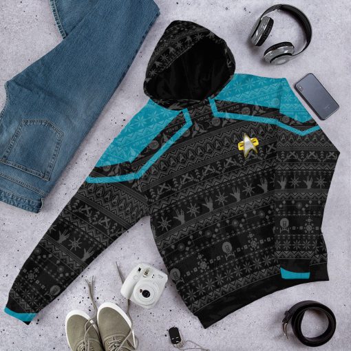 Gearhumans 3D S.T Picard 2020 Blue Ugly Christmas Custom Hoodie Tshirt Apparel 13 Gearhumans 3D S.T Picard 2020 Blue Ugly Christmas Custom Hoodie Tshirt Apparel - Image 13