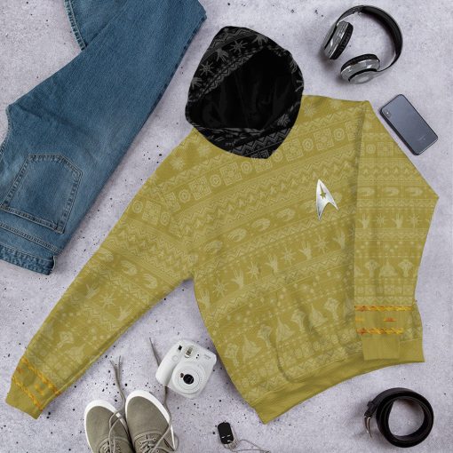 Gearhumans 3D S.T The Original Series 1966 1969 Yellow Ugly Christmas Custom Hoodie Tshirt Apparel - Image 10