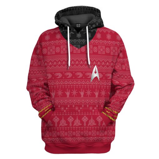 Gearhumans 3D S.T The Original Series 1966 1969 Red Ugly Christmas Custom Hoodie Tshirt Apparel