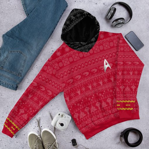 Gearhumans 3D S.T The Original Series 1966 1969 Red Ugly Christmas Custom Hoodie Tshirt Apparel - Image 13