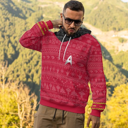 Gearhumans 3D S.T The Original Series 1966 1969 Red Ugly Christmas Custom Hoodie Tshirt Apparel - Image 14