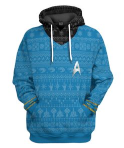 Gearhumans 3D S.T The Original Series 1966 1969 Blue Ugly Christmas Custom Hoodie Tshirt Apparel