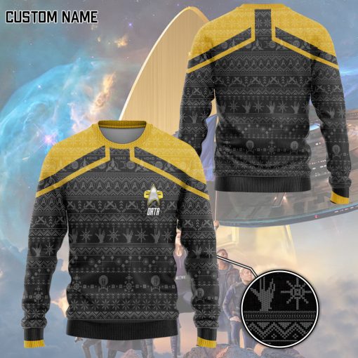 Gearhumans 3D S.T The Picard 2020 Yellow Ugly Custom Name Ugly Long Sleeve - Image 3