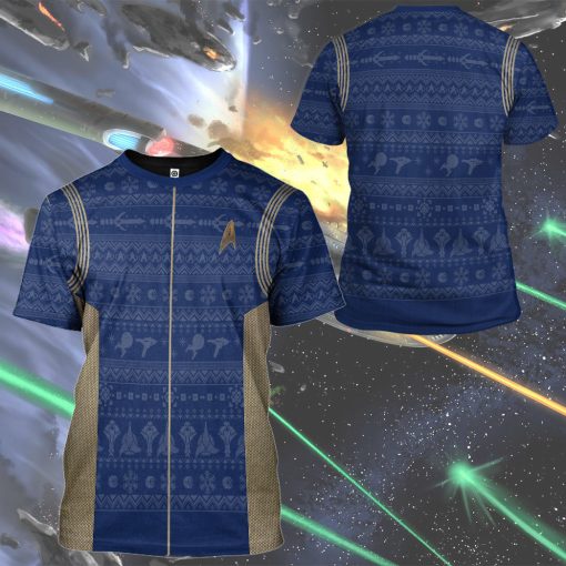 Gearhumans 3D S.T Discovery 2017 Present Ugly Christmas Custom Hoodie Tshirt Apparel 11 Gearhumans 3D S.T Discovery 2017 Present Ugly Christmas Custom Hoodie Tshirt Apparel - Image 11