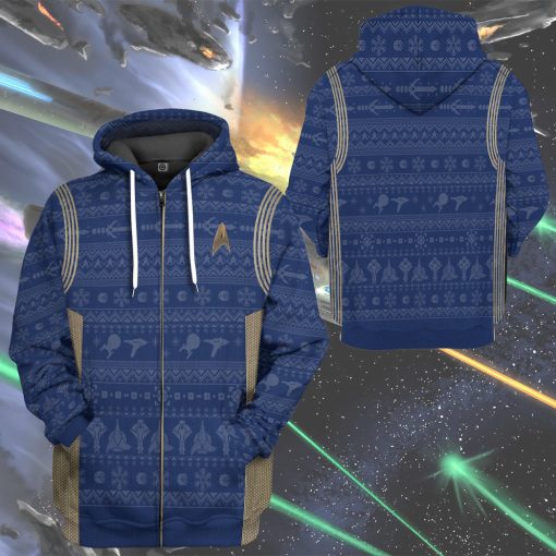 Gearhumans 3D S.T Discovery 2017 Present Ugly Christmas Custom Hoodie Tshirt Apparel 15 Gearhumans 3D S.T Discovery 2017 Present Ugly Christmas Custom Hoodie Tshirt Apparel - Image 15