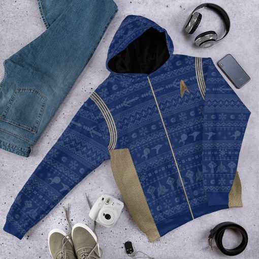 Gearhumans 3D S.T Discovery 2017 Present Ugly Christmas Custom Hoodie Tshirt Apparel 17 Gearhumans 3D S.T Discovery 2017 Present Ugly Christmas Custom Hoodie Tshirt Apparel - Image 17