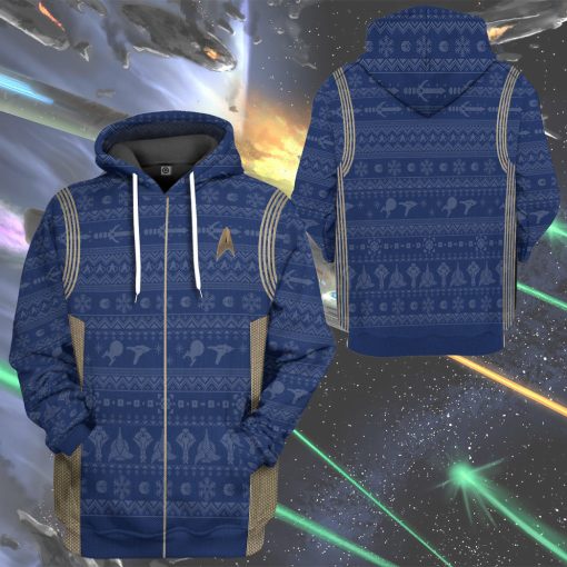 Gearhumans 3D S.T Discovery 2017 Present Ugly Christmas Custom Hoodie Tshirt Apparel 13 Gearhumans 3D S.T Discovery 2017 Present Ugly Christmas Custom Hoodie Tshirt Apparel - Image 13