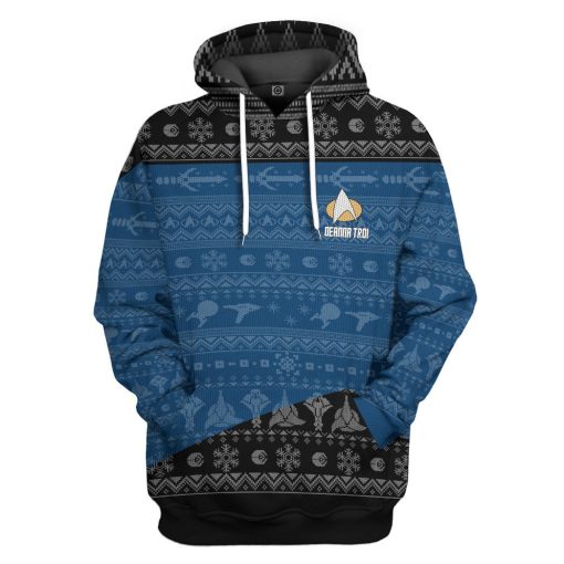 Gearhumans 3D S.T The Next Generation 1987 Blue Ugly Christmas Custom Name Hoodie Tshirt Apparel 15 Gearhumans 3D S.T The Next Generation 1987 Blue Ugly Christmas Custom Name Hoodie Tshirt Apparel - Image 15