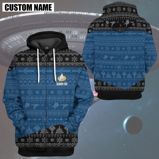 Gearhumans 3D S.T The Next Generation 1987 Blue Ugly Christmas Custom Name Hoodie Tshirt Apparel 14 Gearhumans 3D S.T The Next Generation 1987 Blue Ugly Christmas Custom Name Hoodie Tshirt Apparel - Image 14