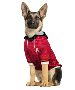 Gearhumans 3D S.T The Original Series 1966 1969 Red Ugly Christmas Custom Pet Hoodie