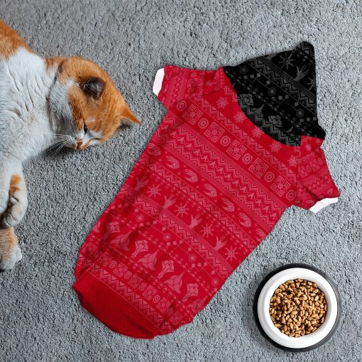 Gearhumans 3D S.T The Original Series 1966 1969 Red Ugly Christmas Custom Pet Hoodie - Image 6