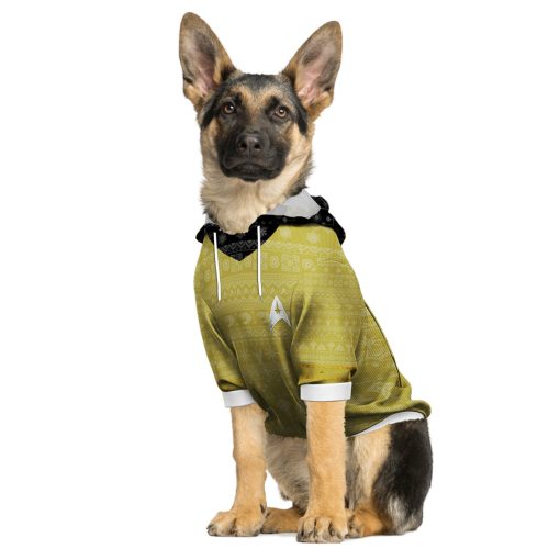 Gearhumans 3D S.T The Original Series 1966 1969 Yellow Ugly Christmas Custom Pet Hoodie