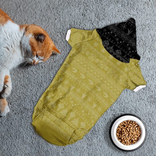 Gearhumans 3D S.T The Original Series 1966 1969 Yellow Ugly Christmas Custom Pet Hoodie - Image 6