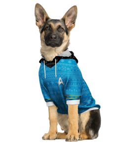 Gearhumans 3D S.T The Original Series 1966 1969 Blue Ugly Christmas Custom Pet Hoodie