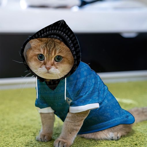 Gearhumans 3D S.T The Original Series 1966 1969 Blue Ugly Christmas Custom Pet Hoodie - Image 4