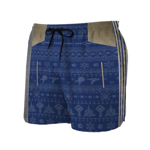 Gearhumans 3D S.T Discovery 2017 Present Ugly ChristmasCustom Men Shorts - Image 11